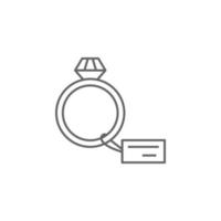 Jewelry, ring, shop, mall vector icon