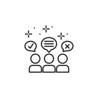 People chat brainstorm vector icon