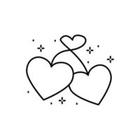 Heart, cherry vector icon