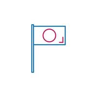 Japan, flag vector icon