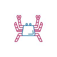 Japón, cangrejo vector icono