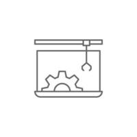 Industry flat, technology, automation, robot, industrial machine conveyor vector icon