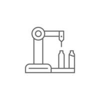 Industry flat, machine, industrial, automation, robot technology vector icon