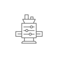 Industry flat, machine, industrial, automation, robot technology vector icon