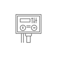 Industry flat, panel, machine, industrial, automation robot technology vector icon