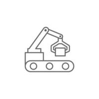 Industry flat, arm, automation, industrial, machine robot technology vector icon