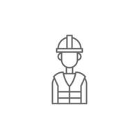 Industry flat, factory, helmet, industrial, man person worker vector icon