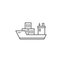 Industry flat, cargo, industrial, liner vector icon