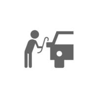 Insurance, car, theft vector icon