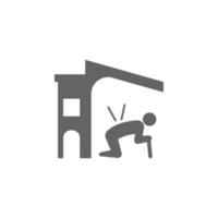 Insurance, house, injure, liability, personal vector icon
