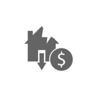 Insurance, damage, expenses, house, living vector icon