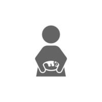 Insurance, care, maternity, pregnancy vector icon