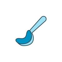 spoon for ice cream colored dusk style vector icon