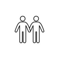 boyfriend couple gay vector icon