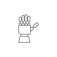 Robotic hand, technology vector icon