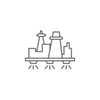 City, technology vector icon