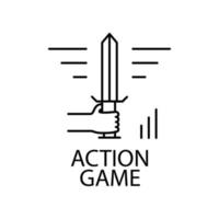 action game vector icon