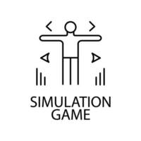 simulación juego vector icono