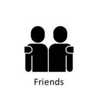 Friendship, friends vector icon