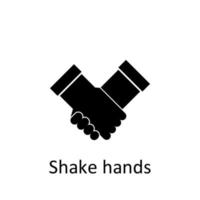 Friendship, shake hands vector icon
