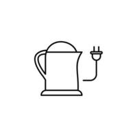 Electric kettle vector icon