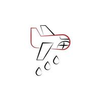 Firefighter, plane two color vector icon