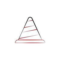 Firefighter, cone two color vector icon