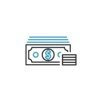 finance, money, coins 2 colored line vector icon