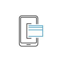 finance, bank card, telephone 2 colored line vector icon