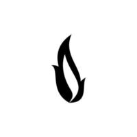 fire, flame isolated simple vector icon