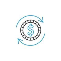 finance, exchange 2 colored line vector icon