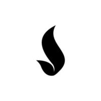 fire, flame isolated simple vector icon