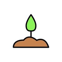 Soil, sprout vector icon