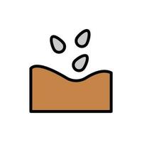 Soil, seed vector icon