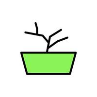 Pot, plant vector icon