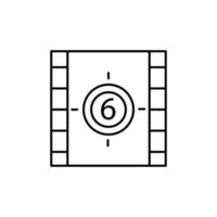 Cinema, countdown vector icon