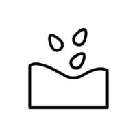 Soil, seed vector icon