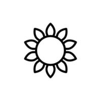 Sunflower, flower vector icon