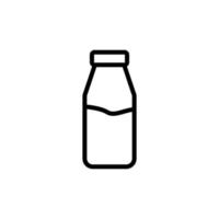 Milk, bottle vector icon