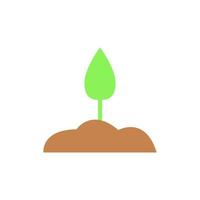 Soil, sprout vector icon