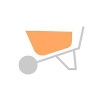 Wheelbarrow, farm vector icon