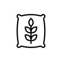 Bag, wheat vector icon