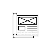 Journal, editing, writing vector icon