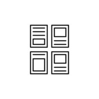 Layouts, files, editing all documents vector icon
