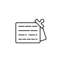 Notes, typing, document vector icon