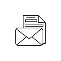 Envelope, message, letter, file vector icon