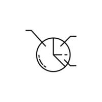 Chart, part of chart, editing parts vector icon