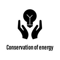 conservación de energía vector icono