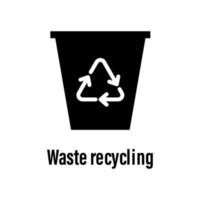 Waste recycling vector icon