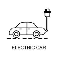 icono de vector de coche eléctrico